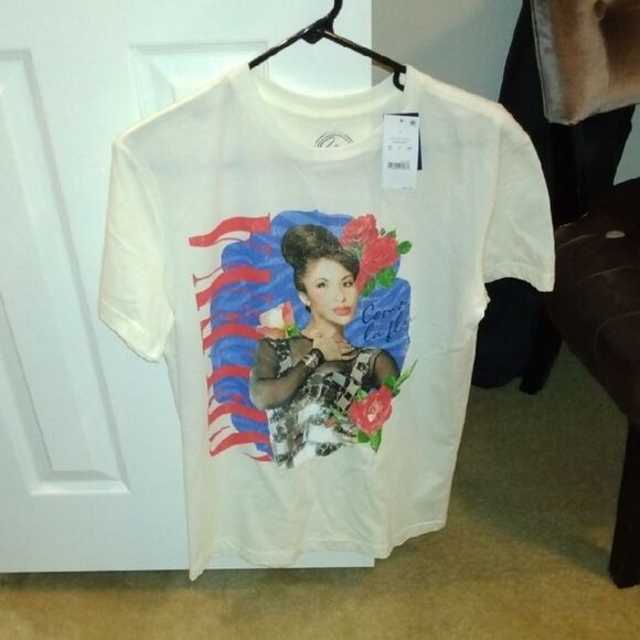 Selena White Graphic Short Sleeve Tee - Picture 1 of 4